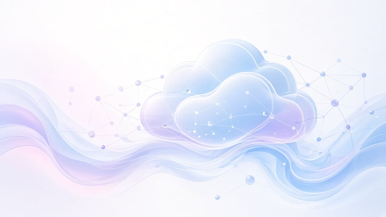 Diagram of cloud services connected by automated workflows